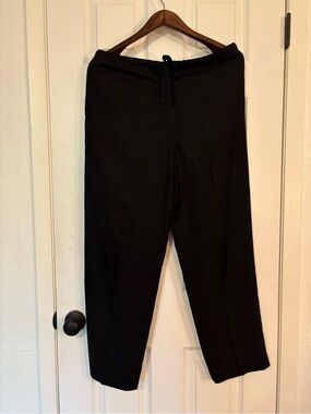 Saks Fifth Avenue Black Silk Pull-On Pants